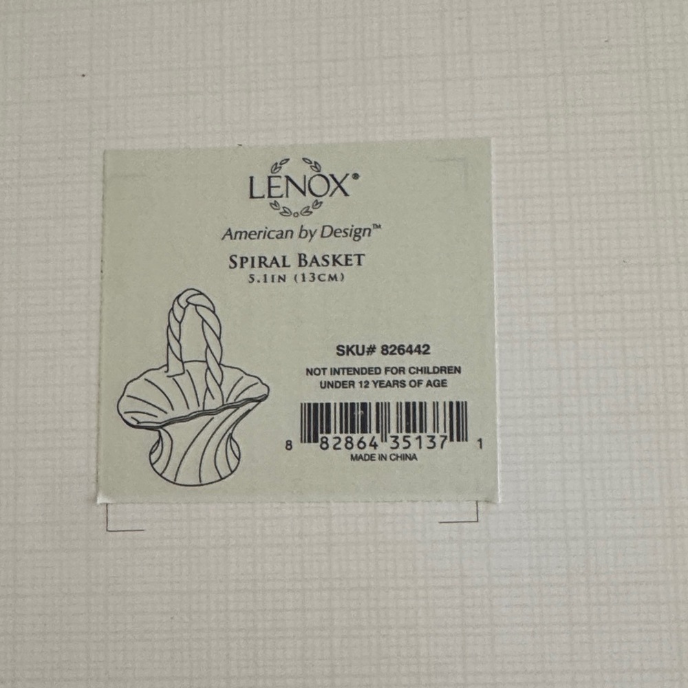 Lenox Spiral Basket with Cream Accents